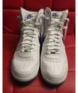 NIKE MEN WHITE/HYPER BLUE AIR FORCE 1 HIGH 315121-114 SZ 15 - £57.76 GBP