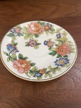 VTG Semi Vitreous Floral  Edwin M. Knowles China Co. USA 4.6” 1940s Host... - $6.80