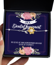 Dental hygienist Sunflower Bracelet, Unique Retirement Jewelery Gift features  - £39.30 GBP