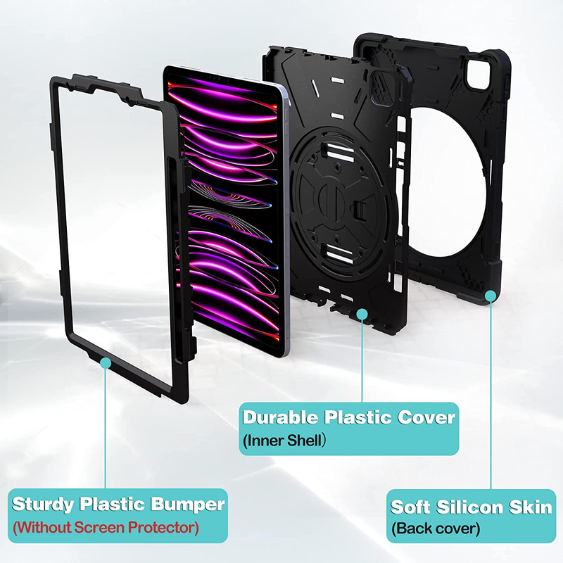 for Ipad Pro 12.9 Inch Case 2022 2021 2020 2018, Rugged Heavy Duty Shoc Item image 6