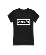 Ladies Black Oasis Logo Liam Noel Gallagher Official Tee T-Shirt Womens ... - $34.20