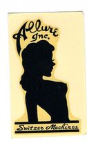 Allure Decal &amp; Card Sexy Silhouette 1950's Palm Springs California - $24.72