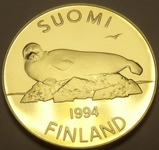 Rare Proof Finland 1994 5 Markka~Lake Saimaa Ringed Seal~5,000 Minted~Fr... - $26.32