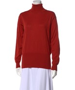 Vintage Bogner Wool Blend Knit Turtleneck Sweater Fitted Hem Orange - Si... - £38.10 GBP