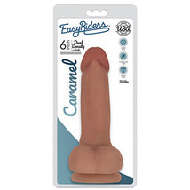 Curve Toys Easy Riders 6 in. Dual Density Dildo with Balls &amp; Suction Cup Tan - £31.84 GBP