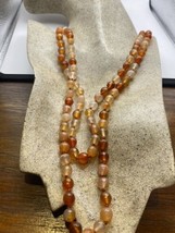 Vintage Faceted Carnelian Beaded Necklace - £67.27 GBP