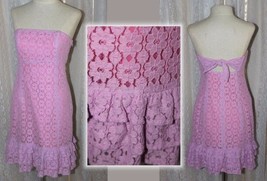 New $228 Sz 00 Womens Lilly Pulitzer Franco Pink Hyacint Petal Pusher Lace Dress - £47.94 GBP