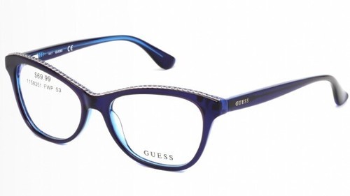 New GUESS GU26R24 Blue Cat Eye 53-16-135 53mm Women's Eyeglasses Frame RR Item image 2