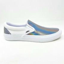 Vans Slip On Pro (Iridescent) Silver True White Mens Laceless Casual Shoes - £47.05 GBP