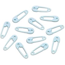 Baby Shower Little Blue Saftey Pin Party Favors 24 Per Package New - £1.77 GBP
