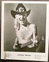 JOHNNY WINTER: (RARE VINTAGE ORIG, ROCK &amp; ROLL RECORD PROMO PHOTO) 70.S ... - $1,830.13 MXN