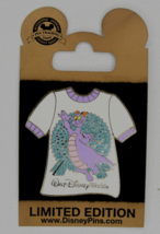 Disney 2008 Figment  On White T-Shirt W/ Glitter Spaceship Earth LE Pin#67284 - £63.76 GBP