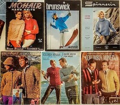 Knitting Pattern Book Lot 6 VTG Bear Brunswick Bernat Spinnerin Columbia... - £37.38 GBP