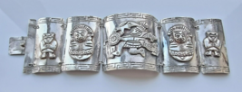 Vintage Peruvian 925 Sterling Silver Bracelet 97.4 Gr. 7&quot; - £281.16 GBP