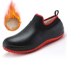 Winter Men&#39;s Rain Boots Unisex Waterproof Warm Snow Boots Fashion Rain Shoes Out - £41.02 GBP