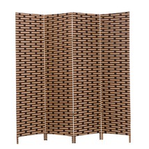 THY COLLECTIBLES Decorative Freestanding Woven Bamboo 4 Panels Hinged Privacy Pa - £99.35 GBP