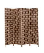 THY COLLECTIBLES Decorative Freestanding Woven Bamboo 4 Panels Hinged Pr... - $123.29