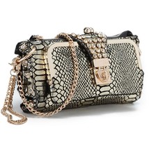 Crocodile pattern genuine leather clutch chain women handbags - $41.25