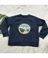 J.Crew Womens Whistler Mountains Pullover Sweatshirt Size L Navy Blue Re... - $47.37 CAD