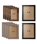 MegaChef 10 Piece Assorted Wood Picture Frame Set in Black and Brown - $1,813.99 MXN