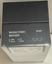 Ray-Ban Stories Wayfarer Smart Glasses Shiny Black Frame Classic Green G... - $692.99