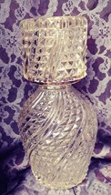 Vintage glass Tumble Up with diamond pattern and starburst - $30.00