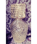 Vintage glass Tumble Up with diamond pattern and starburst