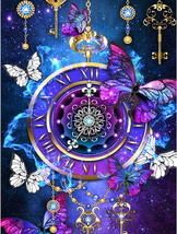 MXJSUA Fantasy Dream Catcher Clock Diamonds Painting Kits for Adults, Butterfly - £6.43 GBP