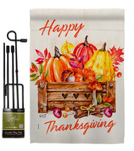 Thanksgiving Pumpkin - Impressions Decorative Metal Garden Pole Flag Set GS13730 - £21.99 GBP