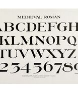 Medieval Roman Text Font Example 1899 Victorian Craft Drawing Ephemera D... - $364.86 MXN