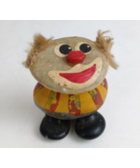 Vintage Hand Painted Clown Made Of Various Stones &amp; Rocks 2.5&quot; Figurine - £6.11 GBP