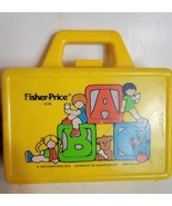 Fisher Price #638 Play Lunch Box Vintage 1970s A-B-C-D Yellow School Car... - £15.30 GBP