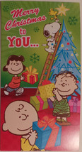 Greeting Christmas Card Peanuts money gift card holder Merry Christmas t... - $2.99
