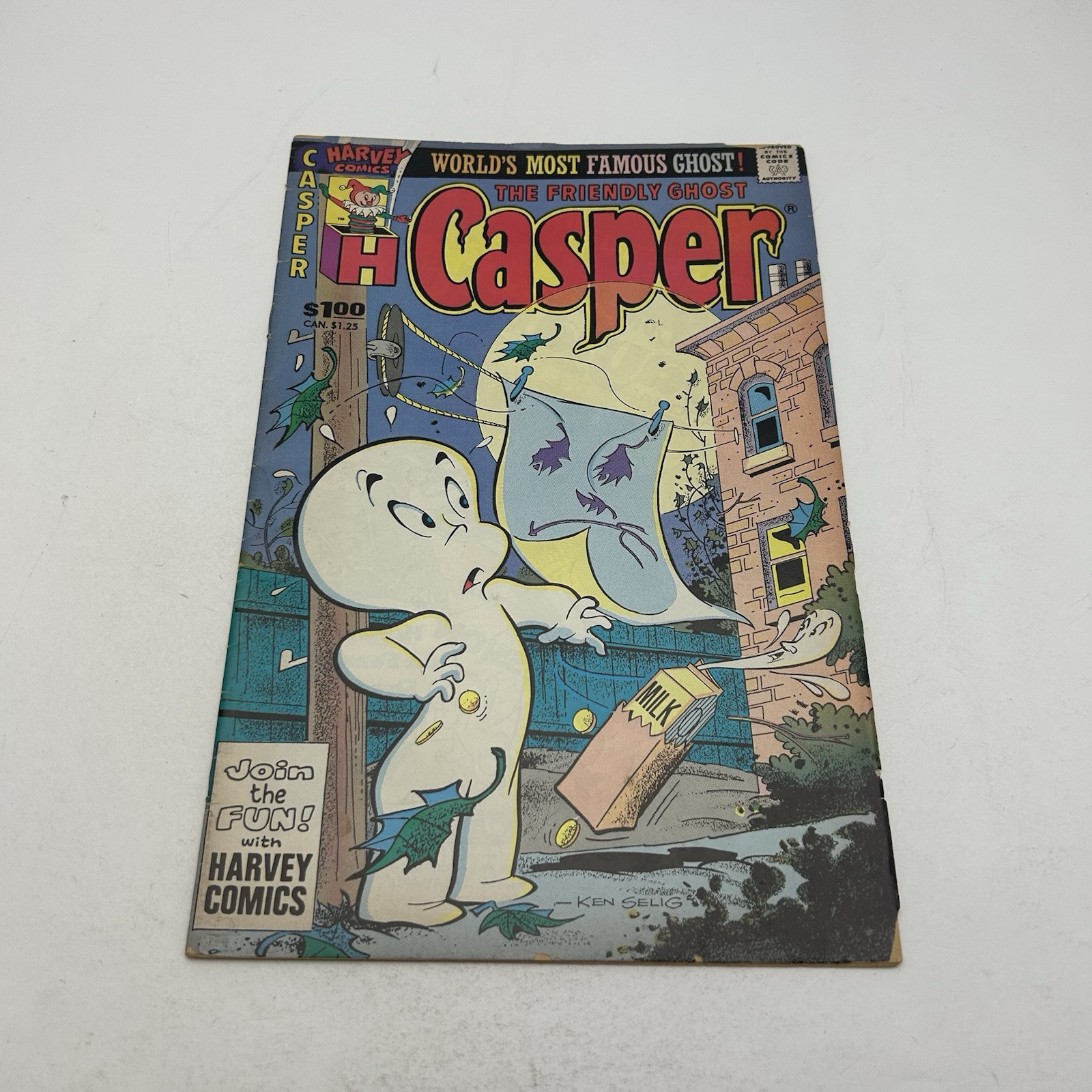 Casper #249 Harvey Comics Friendly Ghost Newstand Comic Book Plastic Sleeve - $6.44
