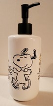 NEW Peanuts Snoopy Woodstock Spring Daisies ceramic lotion / soap dispenser - $32.99