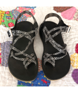 Chaco Women&#39;s Cloud black White Strappy Sandals Size 10 - €25,83 EUR