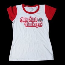 Ohio State Buckeye Nation Short Sleeve Semi-fitted Tee Size S White Red - £5.74 GBP