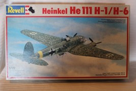 1/72 Scale Revell, Heinkel HE 111 H-1/H-6 Bomber Model Kit #4335 BN Open Box - $54.00