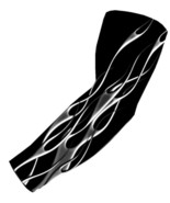 Youth Boys Football Baseball Shooter Compression Arm Sleeve Silver Black... - €7,77 EUR
