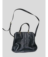 Fossil Lane Leather Handbag Purse Satchel Black Adjustable Strap - $39.08 CAD