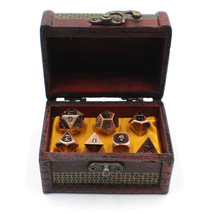 Metal D&amp;D Dice Set with Storage Chest / Box for Roleplaying Games - £27.89 GBP