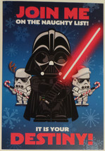 Greeting Card Christmas Star Wars Join me on the naughty list It is your Destiny - £3.14 GBP