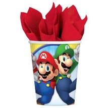 Super Mario Cups 8 ct Hot Cold Paper 9 oz - £3.63 GBP