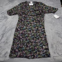 LulaRoe Dress Women S Black Floral Shirley Pullover Maxi Half Sleeve Pullover - £20.51 GBP