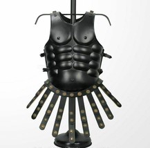 Medieval Handmade Roman Armor Solid Steel Spartan Costume Muscle Black J... - £154.06 GBP