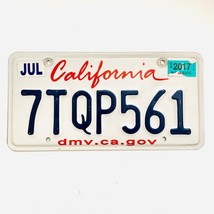 2017 United States California Lipstick Passenger License Plate 7TQP561 - £13.23 GBP