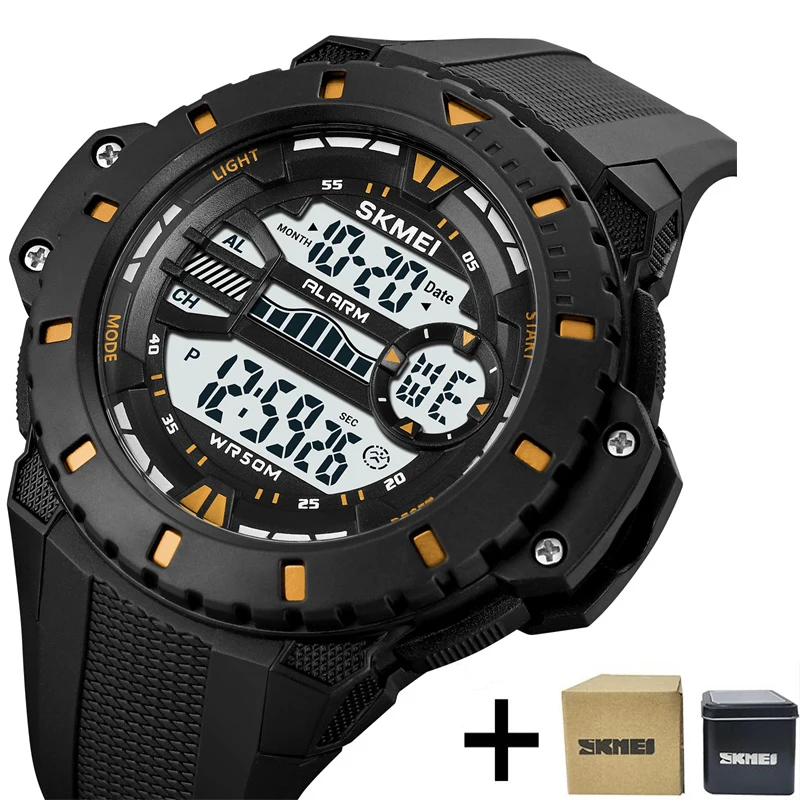  Outdoor   For Men 5Bar Waterproof LED  Alarm Digital  Casual Style s Masculino - £98.29 GBP