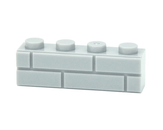 MZ Grey Brick 1X4 Construction Brick Piece Action Minifigures - $1.75