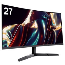 27 Inch Computer Monitor, Qhd 2560P Gaming Monitor 144Hz(1Ms, 1800R Curved Va Pa - £261.56 GBP