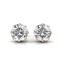 Lab Grown Diamond Solitaire Earrings in 14K Yellow Gold - $20,271.36 MXN
